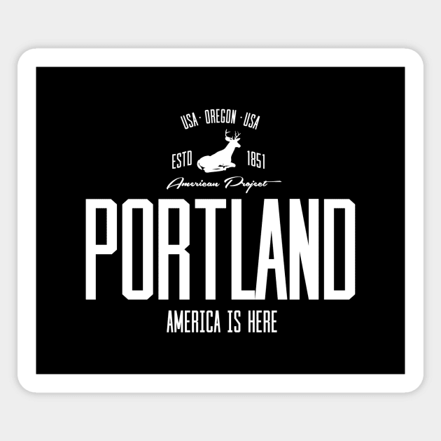 USA, America, Portland, Oregon Sticker by NEFT PROJECT